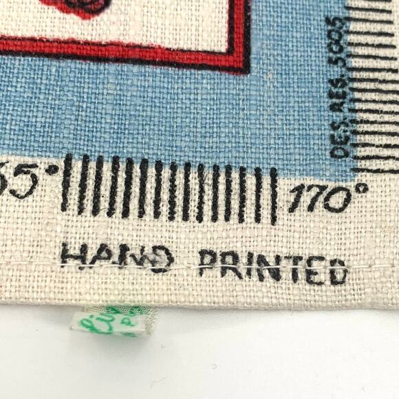 VTG NOS Souvenir Tea Towel 100% Linen Map of Australia Hand Printed Made/Poland - Picture 10 of 13